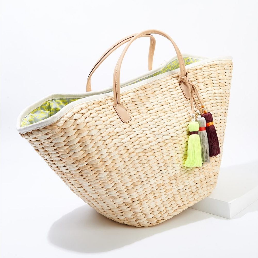 India Hicks Riviera Basket Rapeseed Bag - Picture 3 of 16